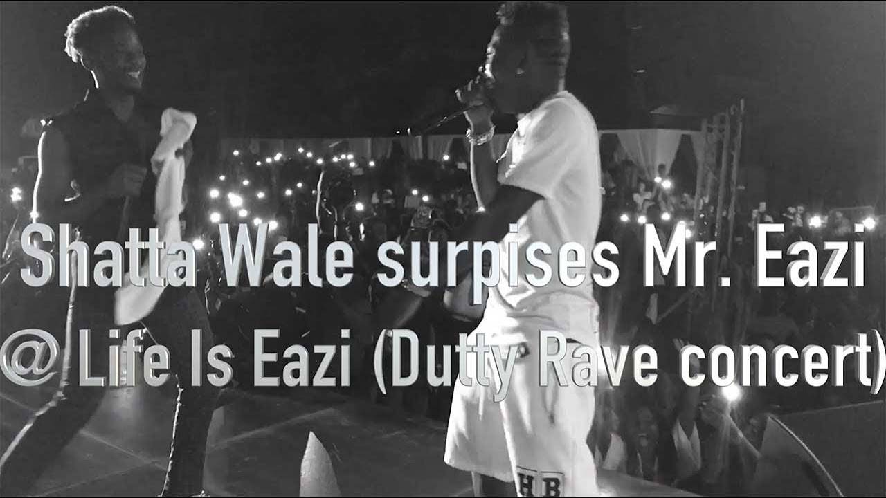 VIDEO: Shatta Wale amazes Mr Eazi at Life Is Eazi Dutty Rave concert