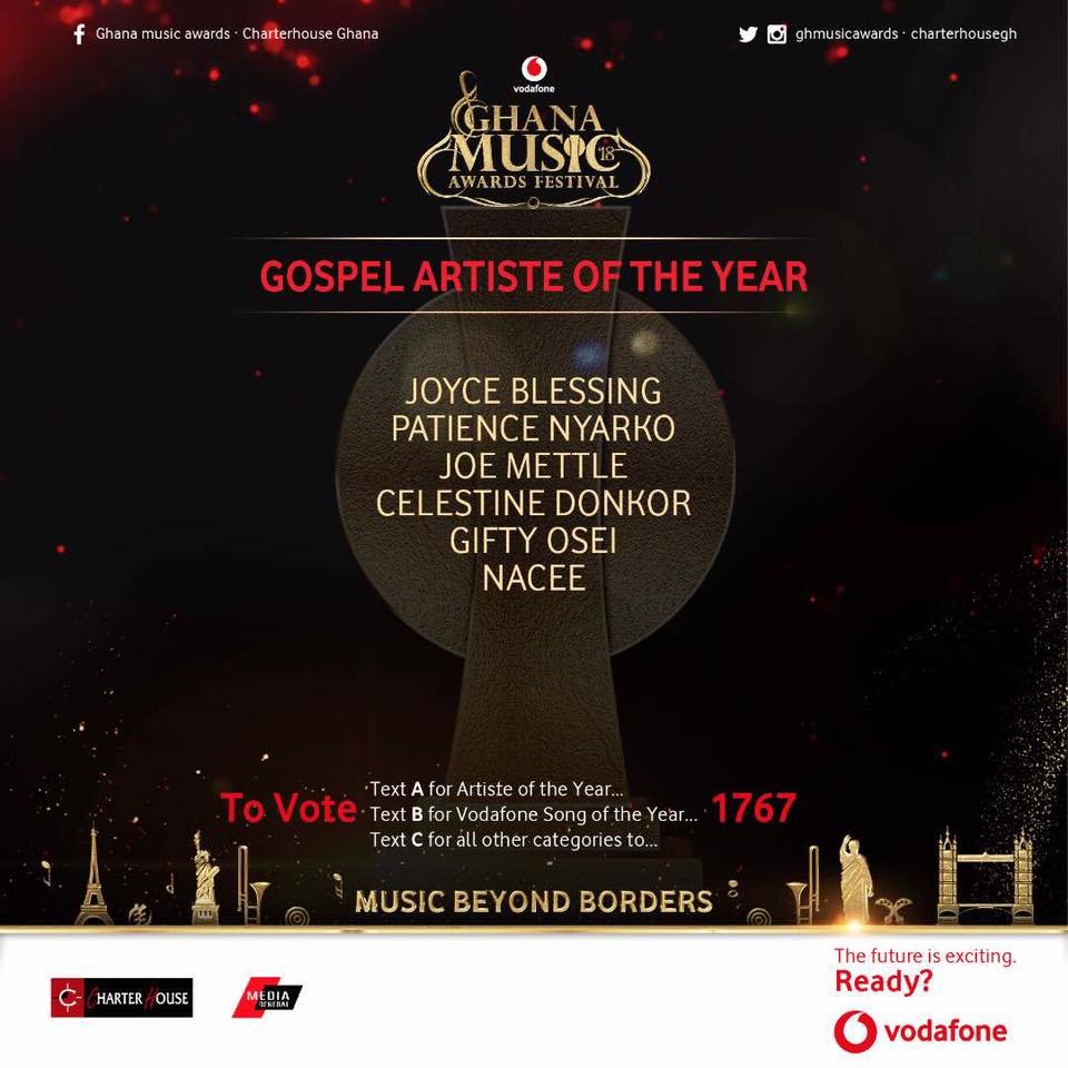 #VGMA2018: Here are the nominees for 'Gospel Artist of the Year'